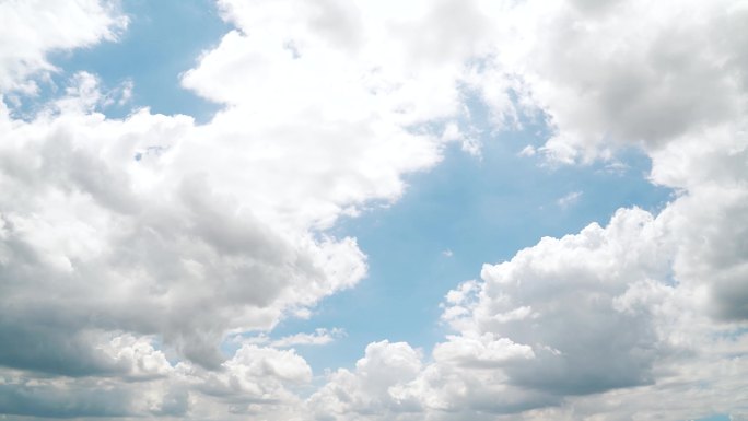 多云天气雨后天空云朵延时蓝天白云云层变化