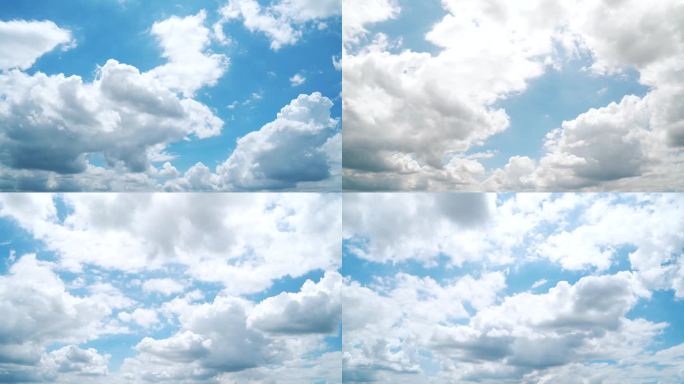 多云天气雨后天空云朵延时蓝天白云云层变化