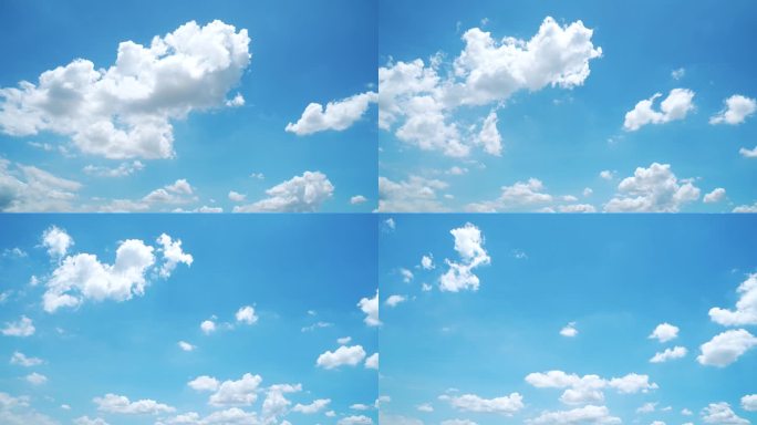 小清新蓝天白云夏天日系天空云延时云朵飘动
