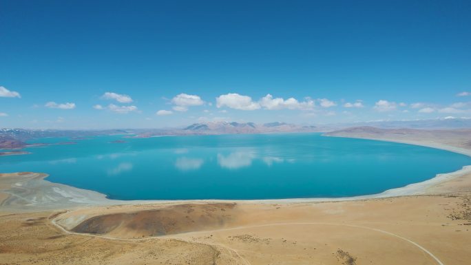 4K西藏阿里地区普兰县鬼湖拉昂错航拍素材