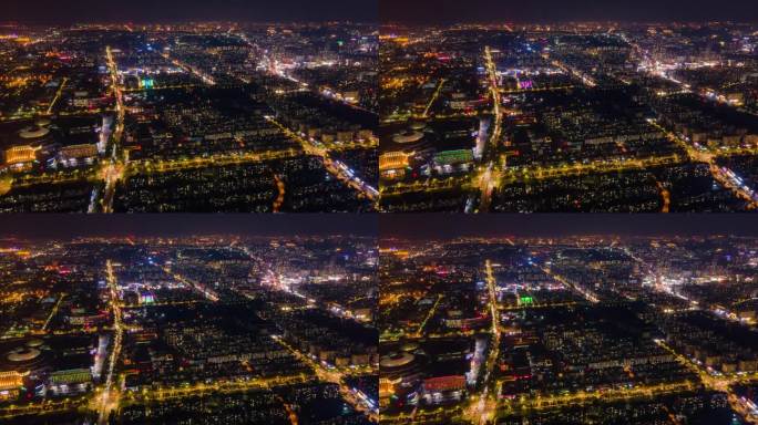 4K-航拍延时青岛城阳夜景