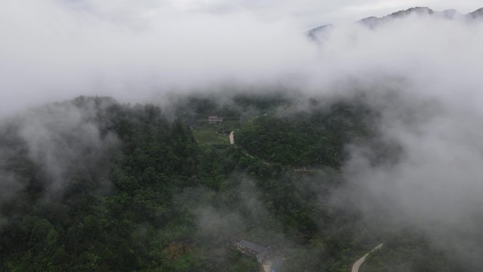 多组湘西大山云雾袅绕穿云素材
