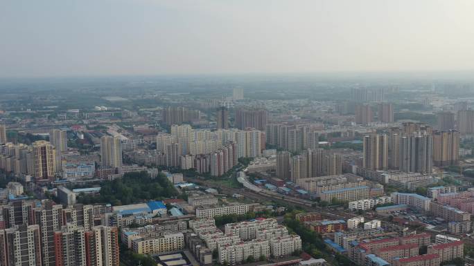 许昌市城市大景地标建筑航拍4K