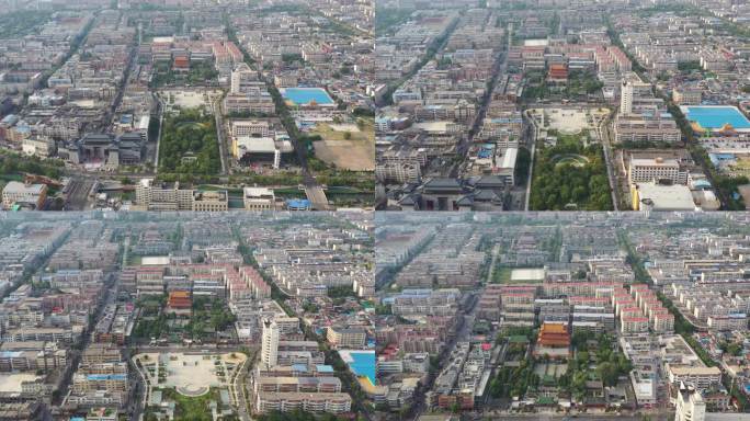 许昌市城市大景地标建筑航拍4K