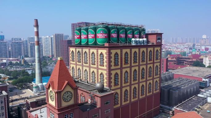 山东青岛啤酒博物馆航拍