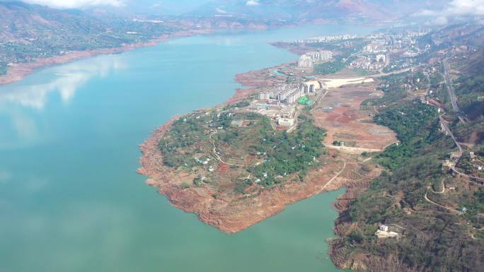 C044 航拍巧家县城