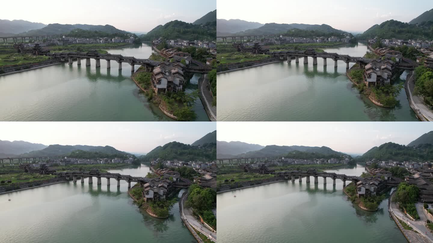 重庆黔江濯水古镇风雨廊桥5A景区