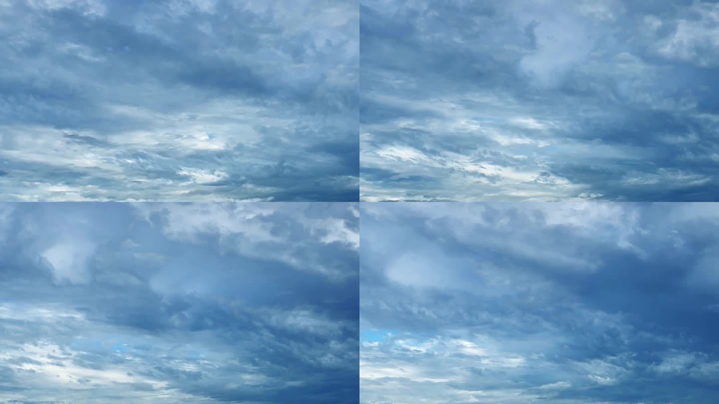 【HD天空】阴郁云幔灰蓝梦幻迷雾缓慢云动
