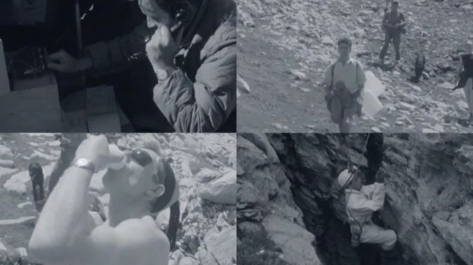 60年代冰川洞穴地洞探险