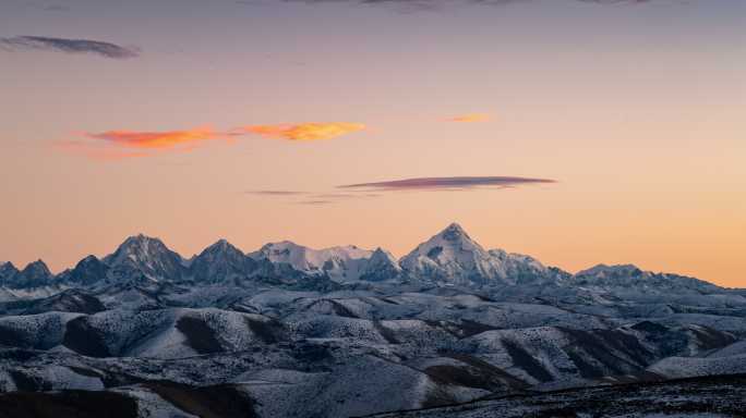 8k贡嘎雪山日落延时