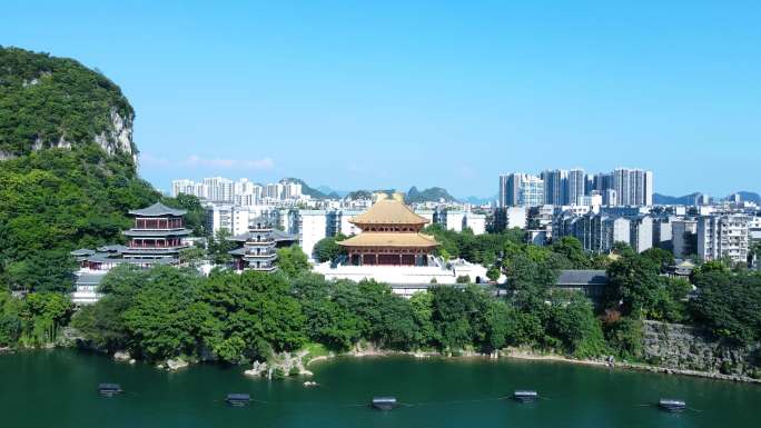 柳州航拍 城市风光 柳江风景 柳州文庙