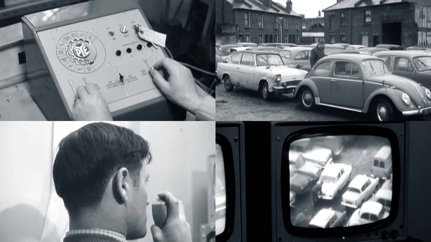 60年代监控电视监视器屏幕对讲机