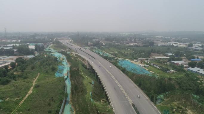 郑州二七区绿化工程航拍