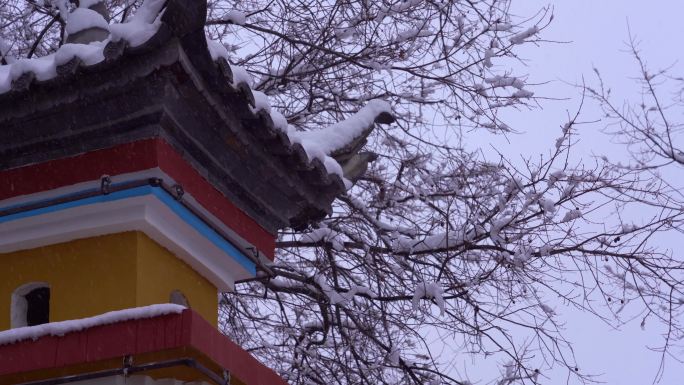 古建筑雪景