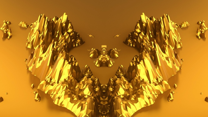 【4K时尚背景】黄金视觉艺术空间图形几何