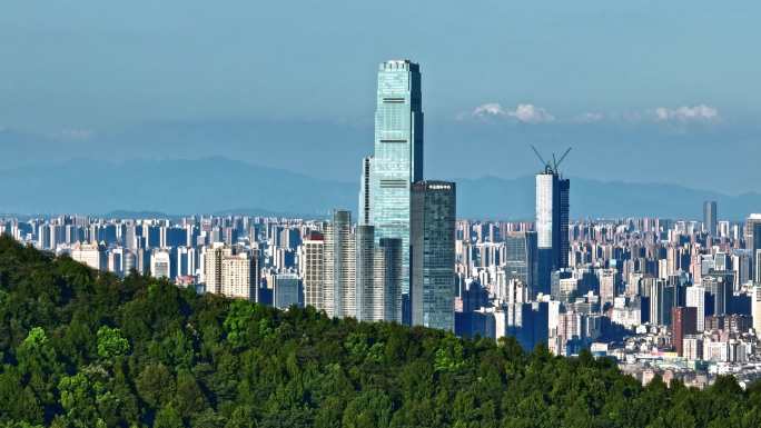 长沙城区大景航拍