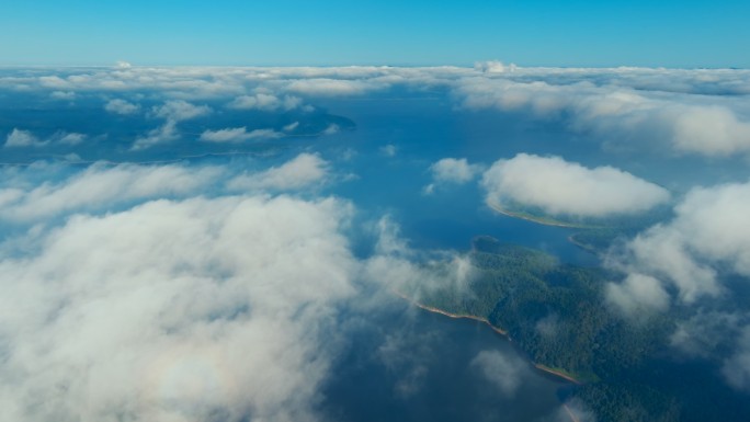 山水中国 云海 山川 湖泊