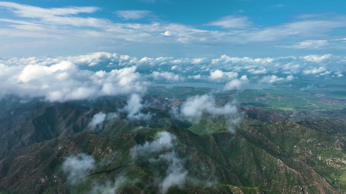 山西大同六棱山自然风景区风光航拍