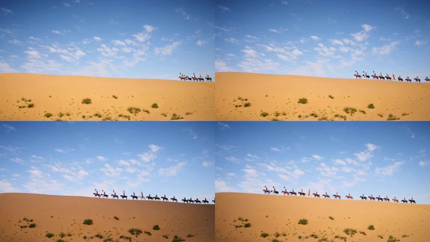 蓝天白云 白云 沙漠 骆驼