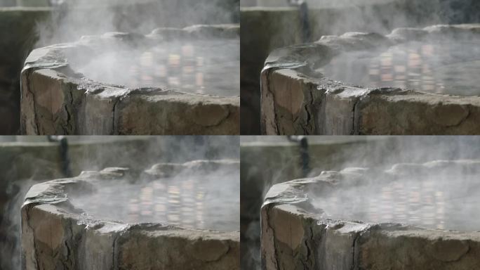 【F55】烟雾缭绕的传统酿酒作坊蒸馏酿酒