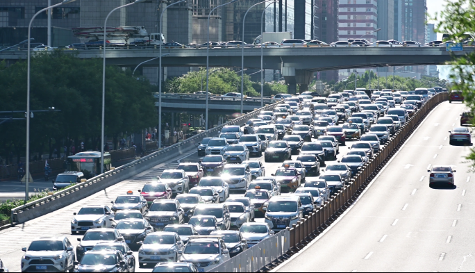 城市奋斗者下班人流拥堵交通堵车车水马龙