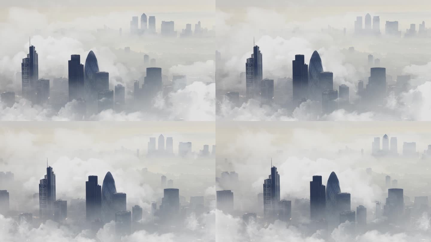 雾都伦敦航拍
