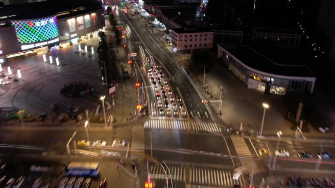 宿迁市宝龙广场航拍延时