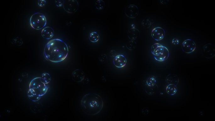 4k透明循环气泡上升