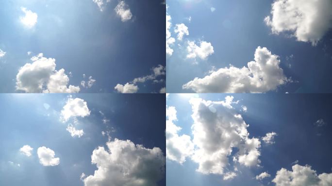 蓝天白云延时摄影云层变化