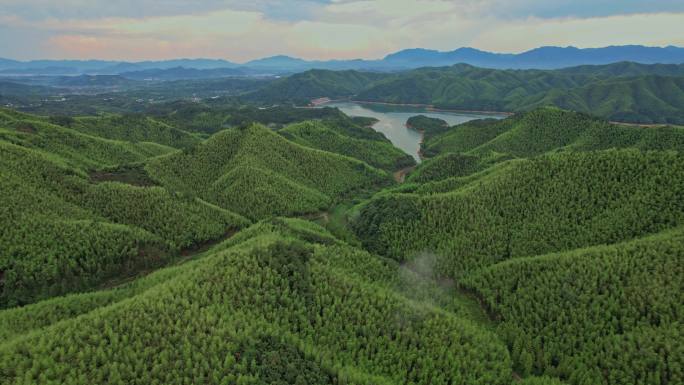 航拍安吉绿水青山