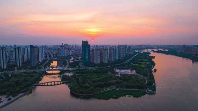 临沂城市航拍延时