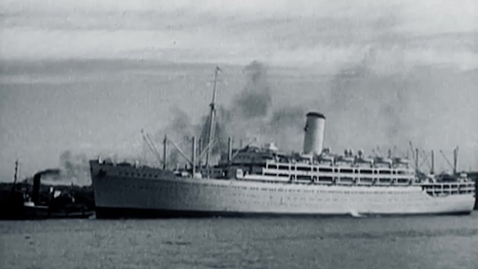 30年代游轮邮轮轮船蒸汽船