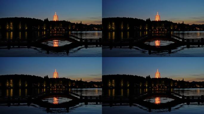 长桥公园西湖夜景