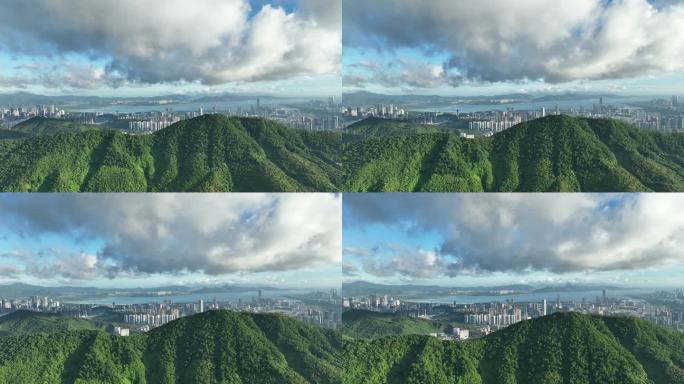 飞跃塘朗山俯瞰深圳全景