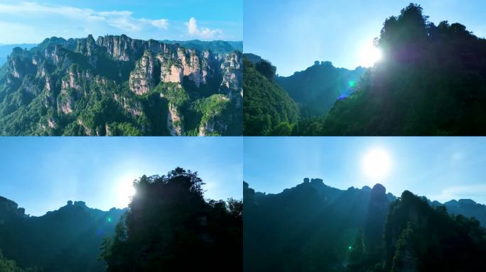 4K航拍张家界武陵源风景区群山