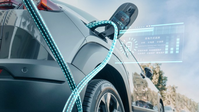 新能源汽车充电行驶科技片头