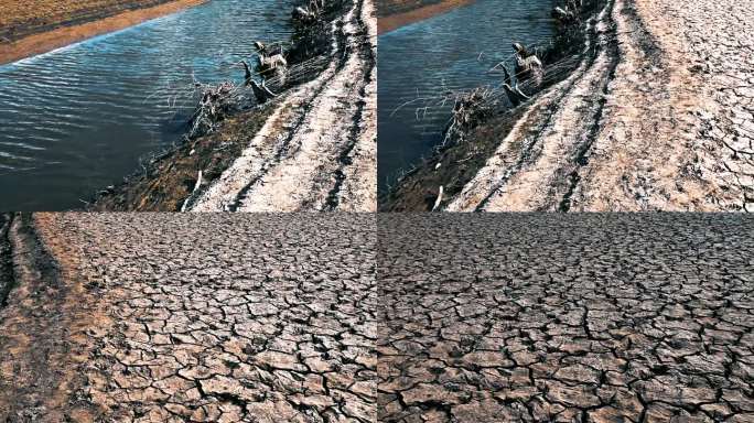 干旱缺水地面开裂