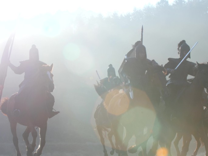 古代士兵骑马出征打仗4