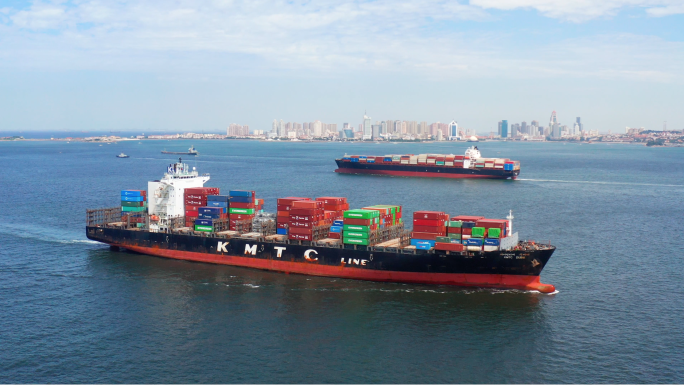 海上货轮-物流货运集装箱国际贸易