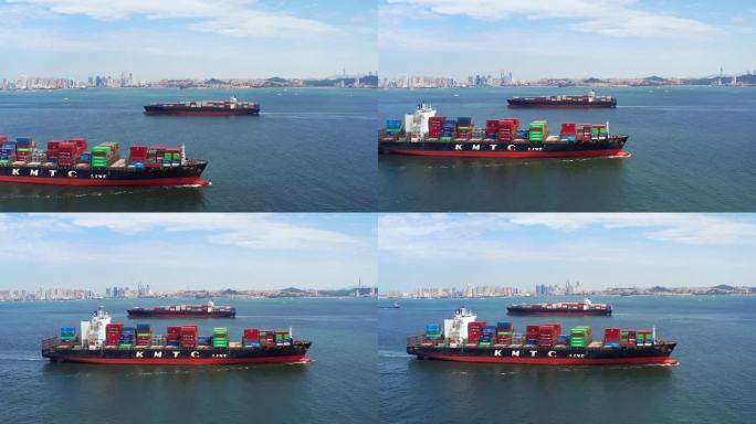 海上货轮-物流货运集装箱国际贸易