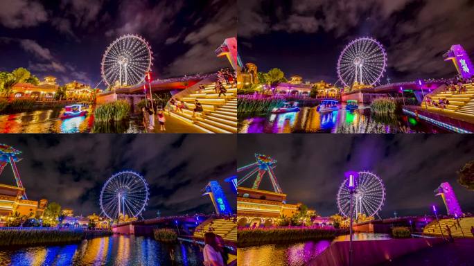 顺德欢乐海岸摩天轮移动延时4K