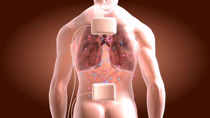 在直流电物理治疗的作用下恢复肺的功能