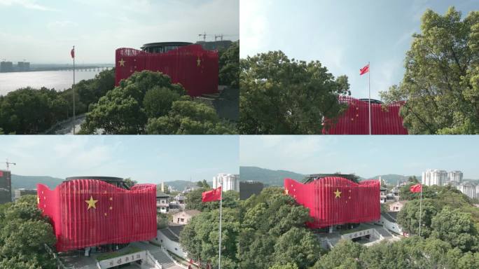 红色建筑 国旗教育馆
