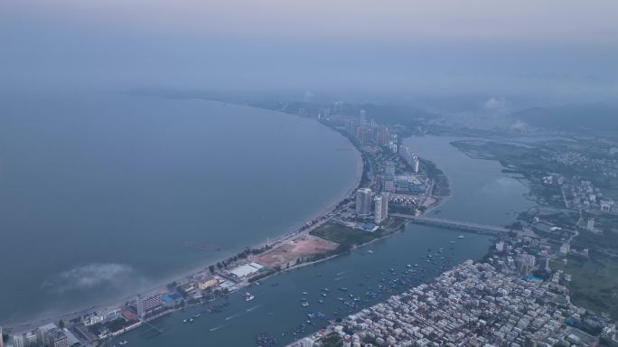 4K 广东惠州航拍 双月湾云海海景 御三