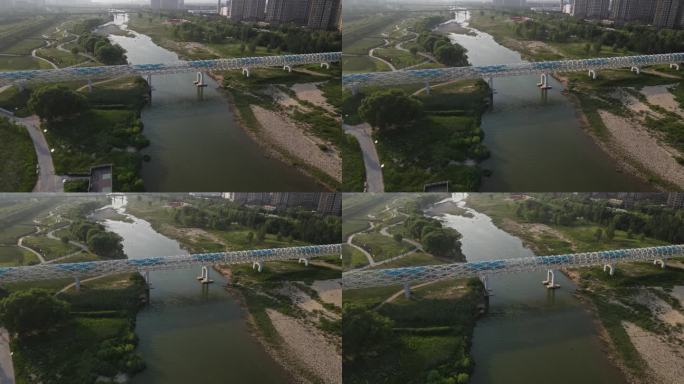 灞桥生态湿地公园三河一山网红桥3