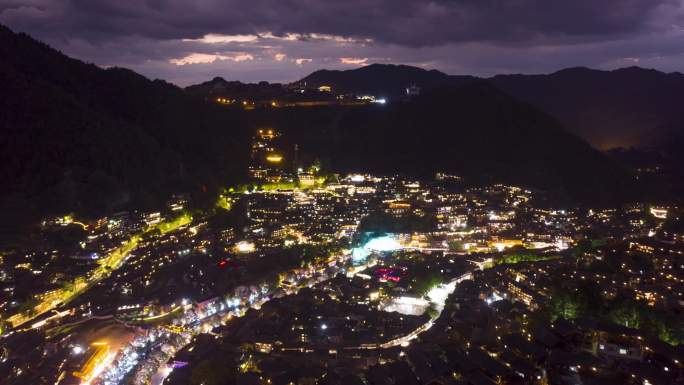 千户苗寨夜景延时