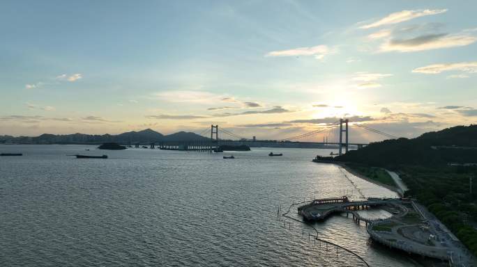 4K 东莞航拍 虎门大桥 日落晚霞 御三