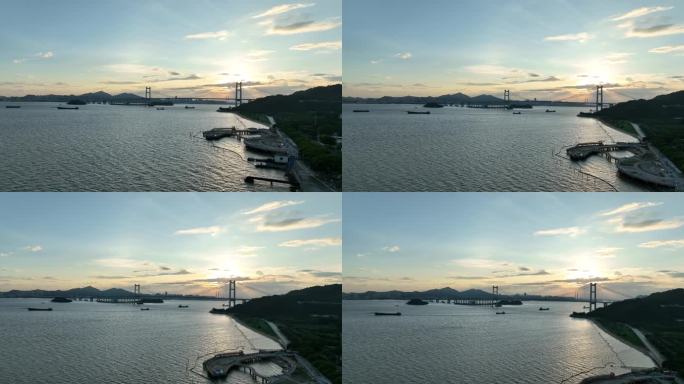 4K 东莞航拍 虎门大桥 日落晚霞 御三