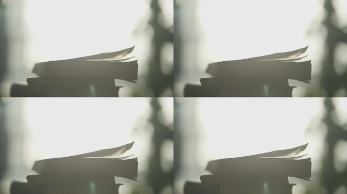 风吹书页唯美文艺素材诗意小情调素材书影