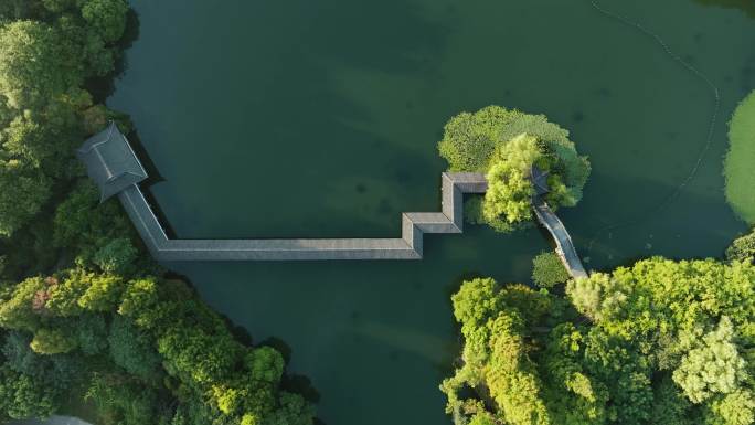 杭州西湖霁虹桥航拍